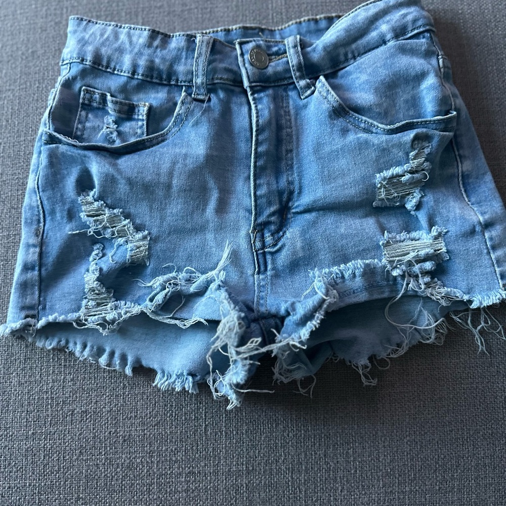 Distressed Denim Women Shorts